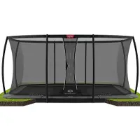 Berg Trampoline FlatGround Ultim Champion 410 Grey + Safety Net Deluxe XL