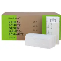 Green Hygiene Papieren handdoeken FRIEDA zig-zag vouwend 2-laags 4.000 tissues, Huishoudelijk papier, Wit