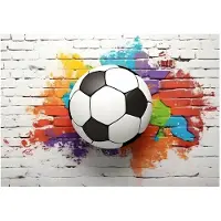 WALLARENA - Fotobehang - 250x175 cm - 3D voetbal graffiti voor jongens, tienerbehang