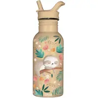 SASSI JUNIOR Kinderdrinkfles 500 ml RVS met rietje - Diverse patronen