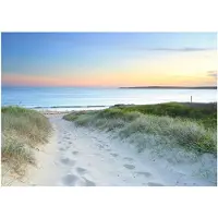 WALLARENA - Fotobehang - 350x250 cm - Fototapete van strand, zee en duinen voor slaapkamer en woonkamer