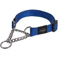Rogz voor Honden, verstelbare halsband, blauw. (Alternatief: voor Honden, halsband met verstelbare band, blauw.)