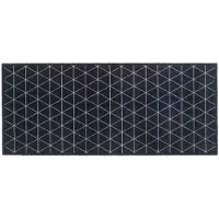 MD-ENTREE MD Entree - Design mat - Universal - Triangle Silver - Vloerkleed - Antislip - Machine wasbaar - 67 x 150 cm