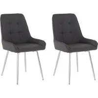 Notio Living Juri-Stoel - 2 Pack - Antraciet