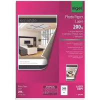 Sigel LP344 Fotopapier DIN A4 200 g/m² 200 vellen Dubbelzijdig bedrukbaar, Hoogglans, Geoptimaliseerd voor laser
