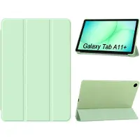 Ntech Hoes Geschikt voor Samsung Galaxy Tab A11 Plus hoes Mint Groen – Tablet hoes tri-fold bookcase met auto/wake functie
