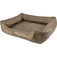 Gebr. De Boon Nap'zzz divan leatherlook duo donkerbruin/bruin 100x80 cm Napzzz