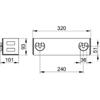 Keuco - Badkamer plank, lengte 32 cm, wit 24954510000