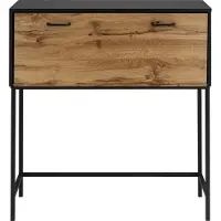 Loft 24 Rocco-Secretaire - Zwart & Wotan Eiken