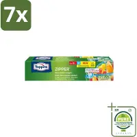 Toppits 7 x – Zipper Multifunctionele Zakken – 3 Liter – 8 Zakjes - Grootverpakking - Zipper Zakken - Lekvrij - Herbruikbaar - Marineren - Etenswaren Bewaren