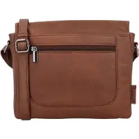 Beagles Leather Schoudertas Benidorm Cognac