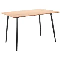 Loft 24 Monza-Eettafel - 120 cm - Eiken/Zwart