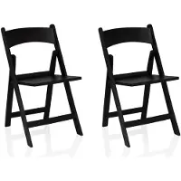 Hjh LIVING Tuin- / Klapstoel Travano 1 (Set van 2 / 2 stoelen) kunststof zwart