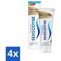 Sensodyne 4 x - Tandpasta - MultiCare - Complete Tandverzorging - 75 ml - Tandpasta Gevoelige Tanden - Tandplak Verwijderen - Tandglazuur Versterken - Gevoeligheid Tanden - Mondverzorging