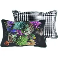 Gek op kussens! Velvet pied-de-poule flower | 30 x 50 cm | kussenhoes | polyester