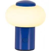 Lucide GUSTAV - Oplaadbare Tafellamp - Accu/Batterij - Ø 8 cm - LED Dimb. - 1x0,8W 2700K - Blauw | Essential