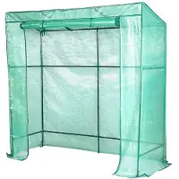 Lendo Online Tomatenkas met PE waterdichte hoes 198x78x200cm staal groen - Tuinkas - Broeikas - Kas - Serre - Kweekkas - Foliekas - Groentekas
