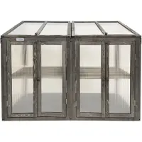 Lendo Online Kweekkas 120x49x97,5 cm Vurenhout PC Grijs