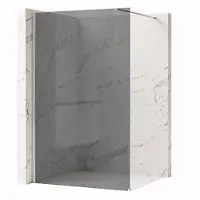 REA Flexi Grey 110 - Gehard Glas 8 Mm (Grijs) - Douchewand - Chrome120X110X195Cm