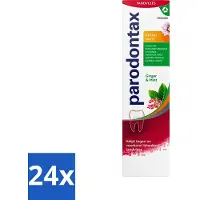 Parodontax 24 x - Tandpasta - Herbal Twist - Ginger & Mint - 75 ml - Tandpasta - Tandvlees - Tandplak - Gember - Munt