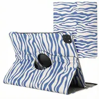 IMoshion 360° Draaibare Design Bookcase voor de Apple iPad Air 13 inch (2026) M4 / (2025) M3 / (2024) M2 - White Blue Stripes