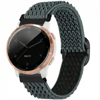 IMoshion Elastisch nylon bandje - Universeel 18 mm aansluiting - Lichtgrijs