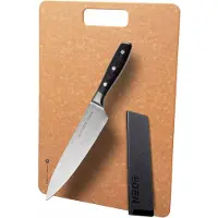 Couteaux de cuisine Eden Classic Damast koksmes met snijplank en mesbeschermer