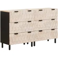 vidaXL Dressoir 2 pcs Witte Was Afwerking 60 x 33 x 75 cm