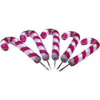 Konstsmide LED Decoratie Set Zuurstokken | 1.2W 24V Warm Wit | 5 Lichtpunten | Voor buiten | 5m aansluitsnoer | Niet dimbaar