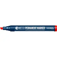 Kippers Rijssen Permanent marker Classic rode lijn breedte 2-6mm wedge tip , 10 stuks