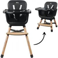 Ding Kinderstoel Wood Daily Black