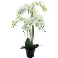 Buitengewoon Boet Phalaenopsis Orchidee in pot 110 cm Wit kunstplant