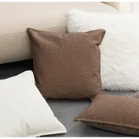 NOVÉE Sierkussen embossed brown | 45 x 45 cm | pu leder