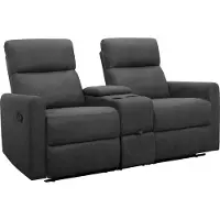 Notio Living Dacoulas - Dubbele fauteuil in antraciet stof (102 x 167 x 95 cm)
