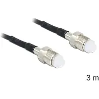 DeLOCK FME (v) - FME (v) kabel - RG174 - 50 Ohm / zwart - 3 meter