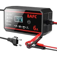 Eafc - Acculader - 12V 2/6A - Reparatiemodus - Druppellader - Accu Lader voor Auto / Motor / Scooter / Boot / Camper - zwart