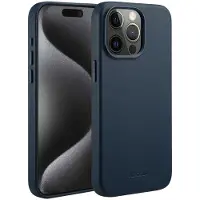 Accezz MagSafe Leather Backcover voor de Apple iPhone 15 Pro Max - Nightfall Blue