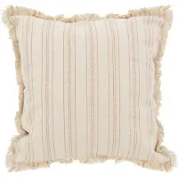 NOVÉE Yuna stripe beige | 45 x 45 cm | kussenhoes | katoen/linnen
