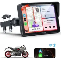 Carpuride W702 Pro - Motorfiets Carplay-scherm - intercomfunctie - kompas - barometer - touchscreen - muziek delen - dubbele Bluetooth
