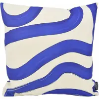 Gek op kussens! Sierkussen royal blue lines | 45 x 45 cm | katoen/linnen
