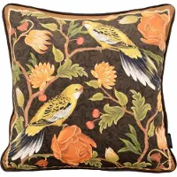 NOVÉE Velvet iris bird | 45 x 45 cm | kussenhoes | velvet/polyester