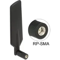 DeLOCK LTE WLAN Dual Band Antenne met SMA-RP (m) connector - 1 - 4 dBi - zwart