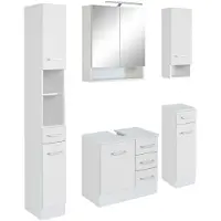 Held Möbel 5-delige onderkastset 110 cm Riga matwit wit 110x200x35 cm