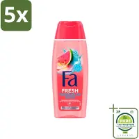 Fa 5 x – Douchegel – Fiji Dream – 250 ml - Grootverpakking - Douchegel Tropisch - Douchegel Hydraterend - Douchegel Voor Huid - Tropische Geur - Douchegel Fiji Dream
