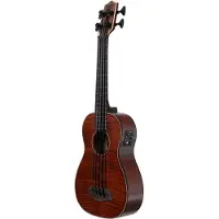 Kala U-Bass Exotic Mahogany linkshandige elektrisch-akoestische bas ukelele met gigbag