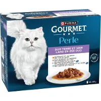 Gourmet Kattenvoer Nat Perle Duo Rund - Kip 12 x 85 gr