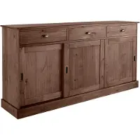 Loft 24 Dressoir Schröder Commode, 3 schuifdeuren, 3 lades, van massief dennenhout