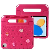 IMoshion Kidsproof tablethoes met afneembare dolls voor de Apple iPad 11 (2025) 11 inch A16 / iPad 10 (2022) 10.9 inch - Roze
