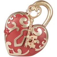Clayre & Eef Decoratie Beeld Hart 22x9x30 cm Rood Kunststof