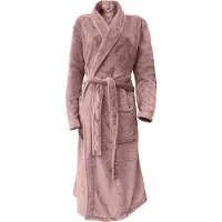 Linnick Flanel Fleece Badjas Uni - old rose - L